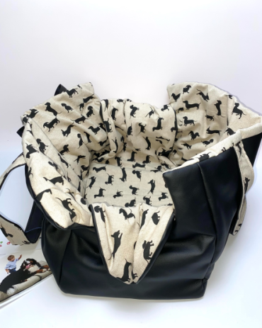 Bau Barù – Hondendraagtas Coco Big Eco Black Bassotto