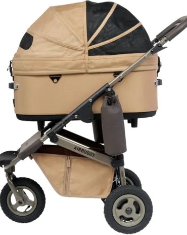 AirBuggy DOME 3 Premier Set Large Seed Beige Luxe hondenbuggy_1 AirBuggy Dome 3 Premier Large hondenbuggy met ruime cabine en vering