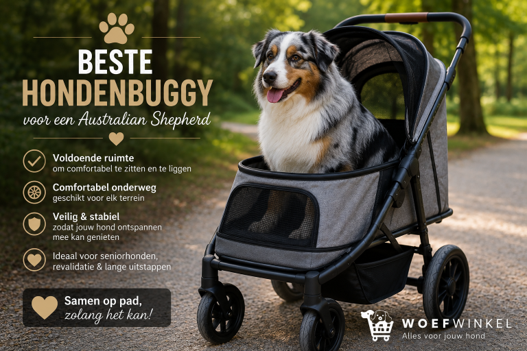 Australian Shepherd in hondenbuggy – beste hondenbuggy voor een Australian Shepherd