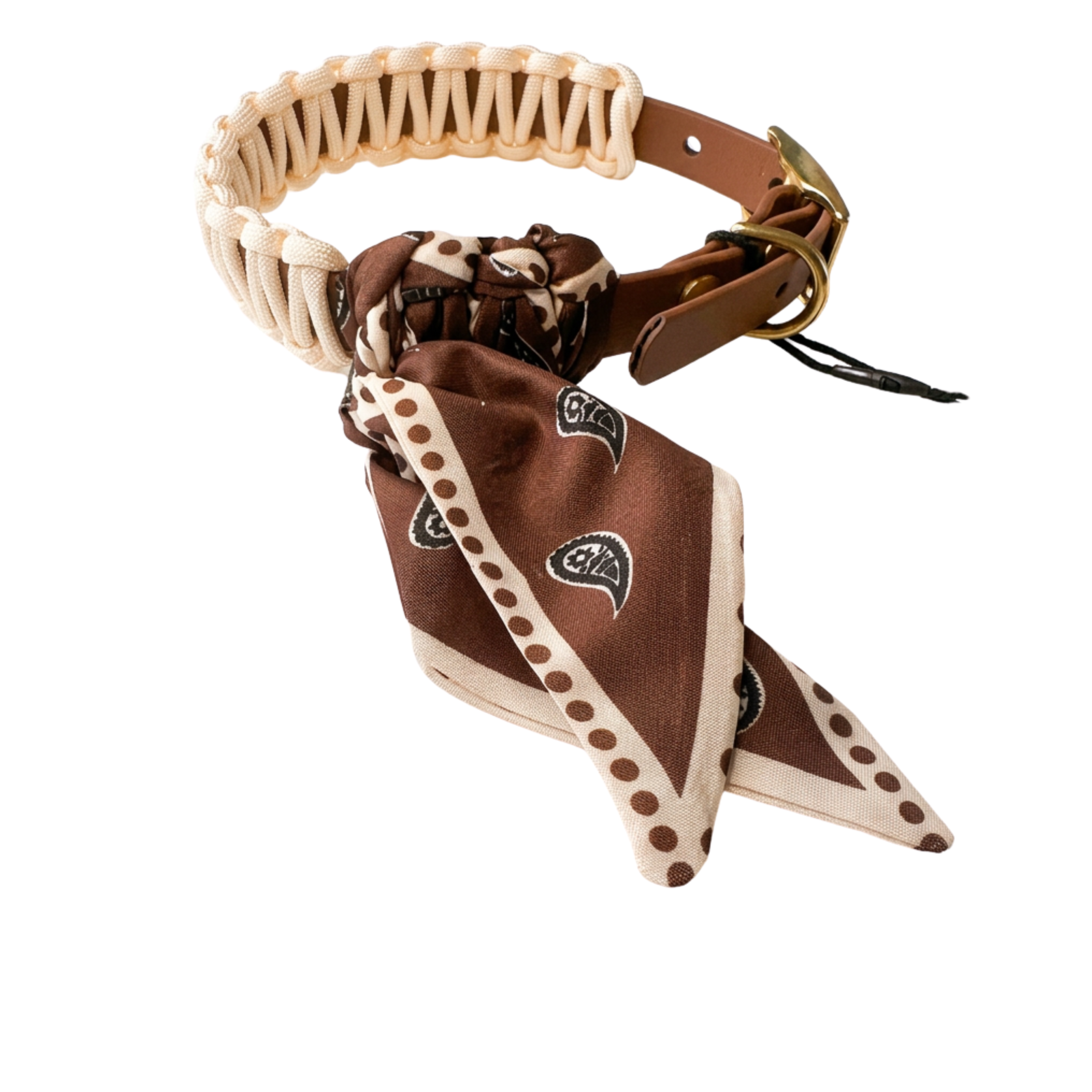 Skyo Atelier Nova halsband van BioThane en Paracord met bijpassend sjaaltje