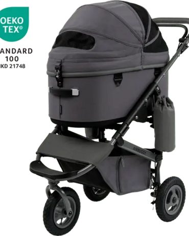 airbuggy-dome-3-premier-large-dim-grey-hondenbuggy AirBuggy Dome 3 Premier Large Dim Grey luxe hondenbuggy tot 20 kg